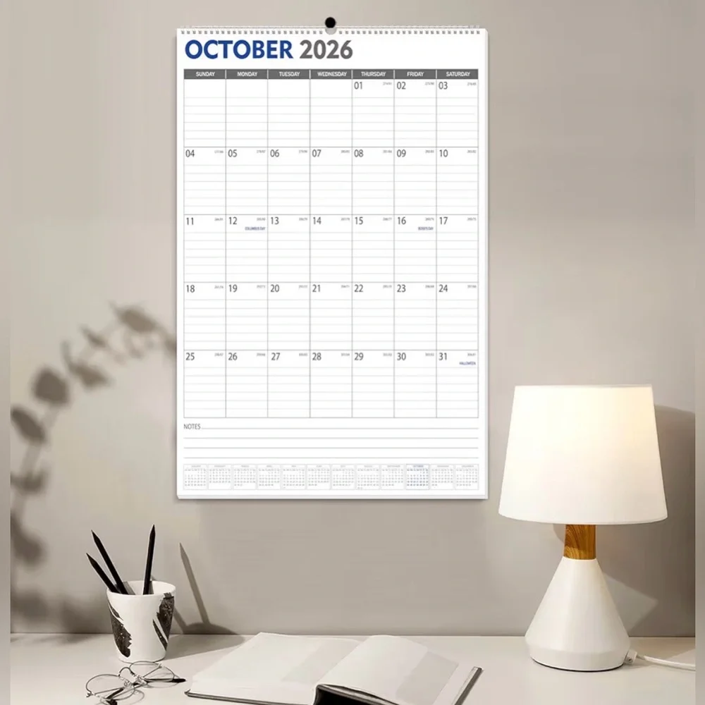 Large Wall Calendar Jan 2026 - June 2027